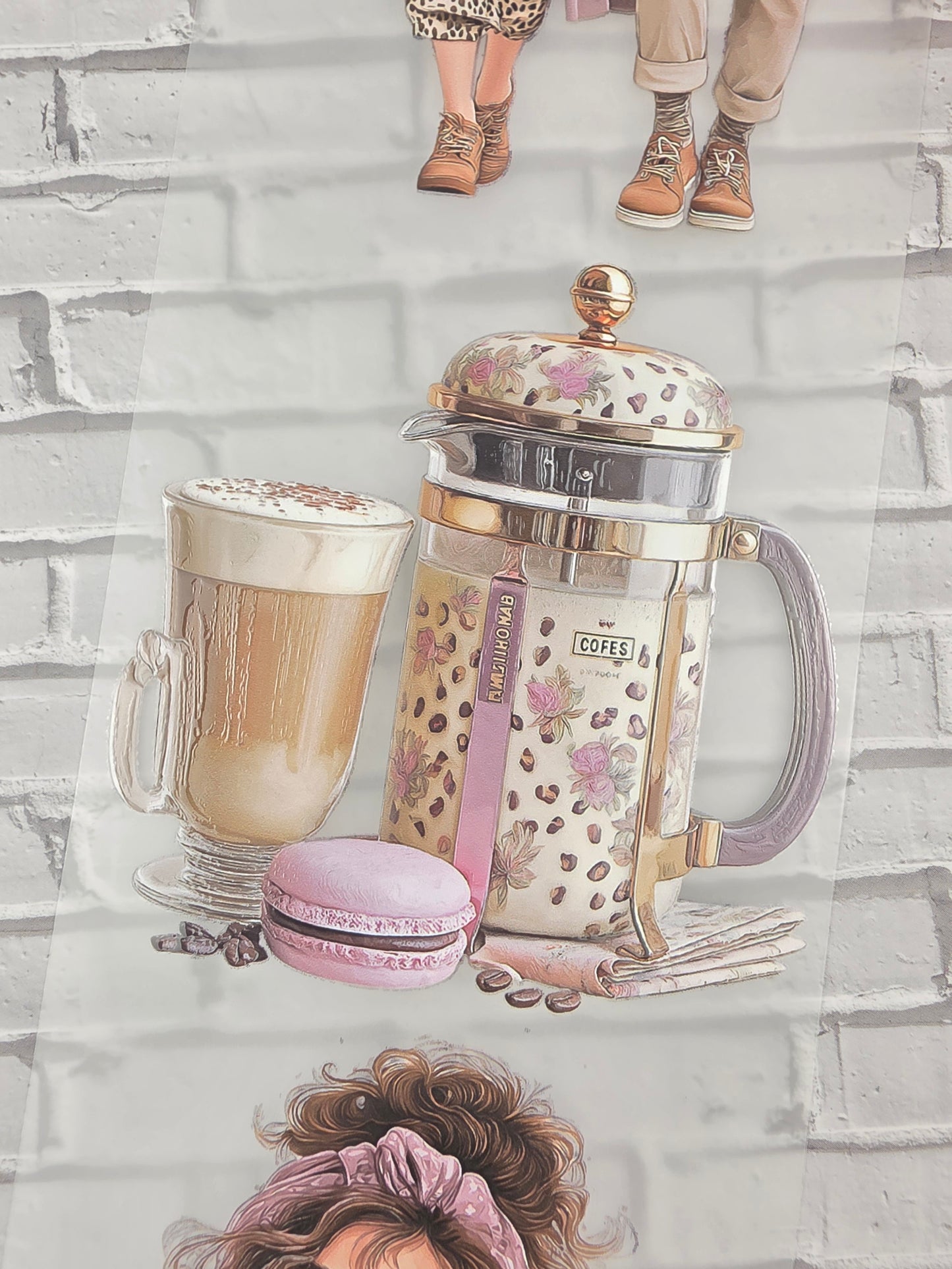 PET Tape 3D Stickerband Autumn Coffee 7cm x 1,50m