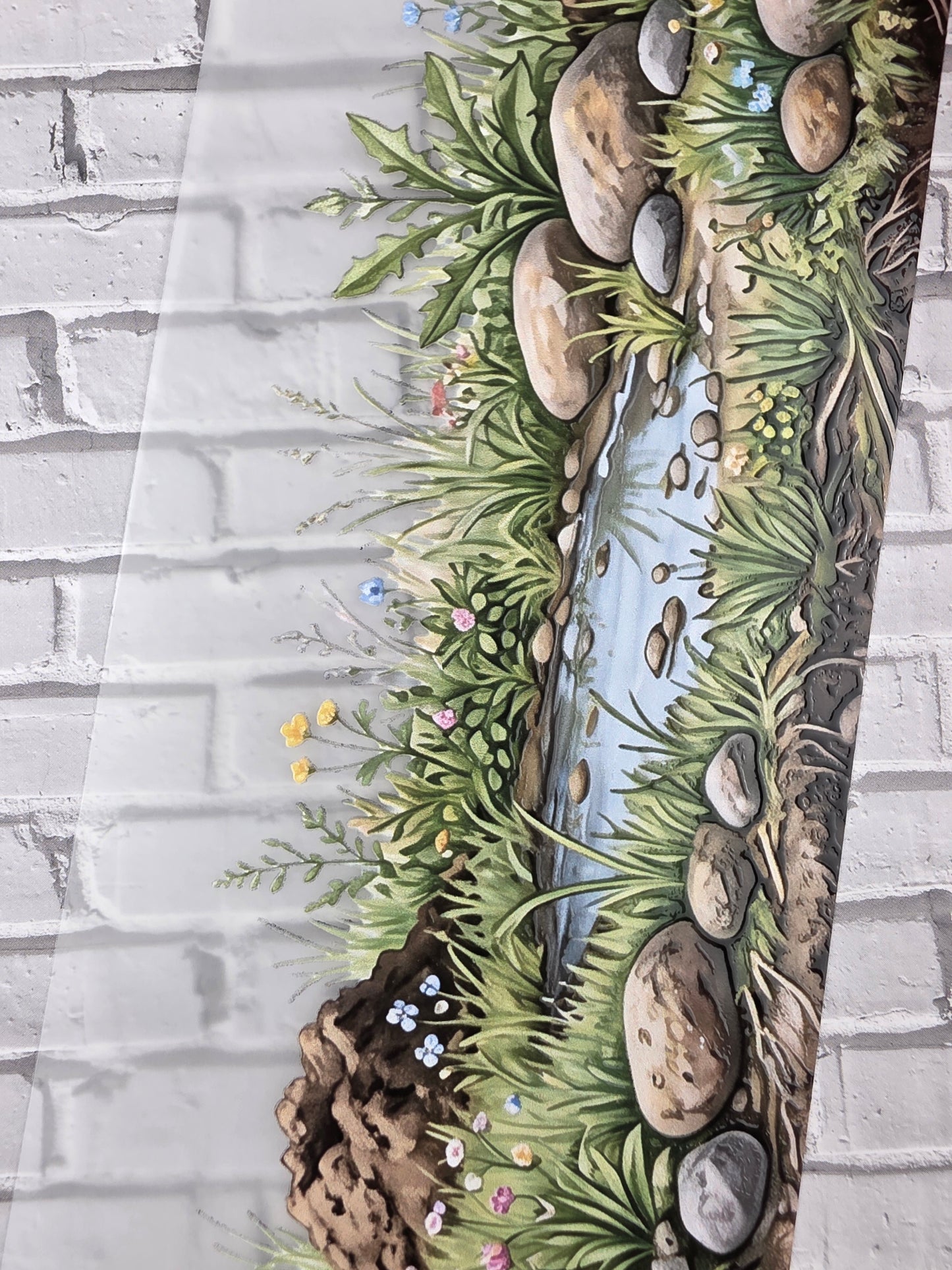PET Tape 3D Stickerband Autumn Grass Border 7cm x 1,50m