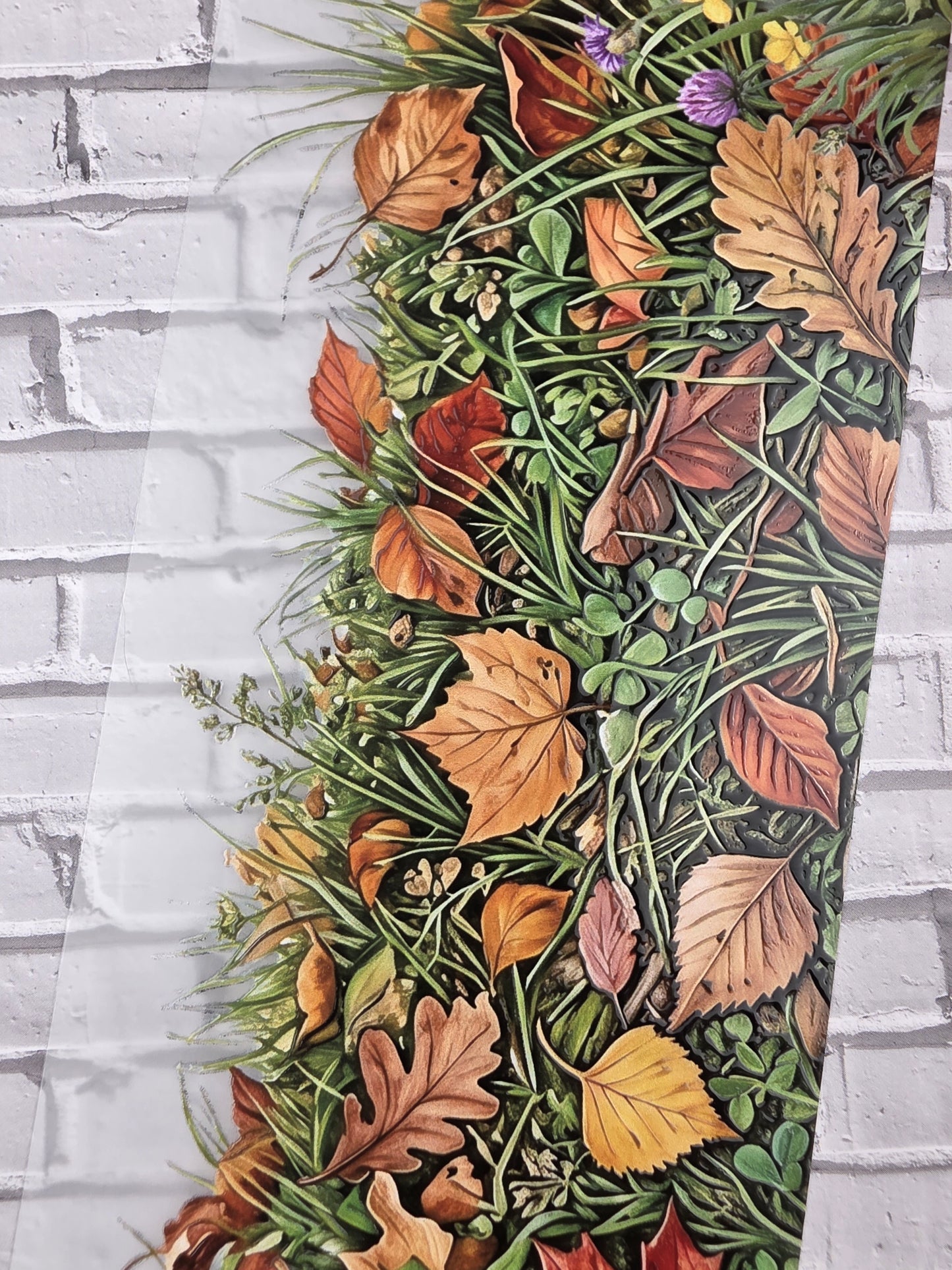 PET Tape 3D Stickerband Autumn Grass Border 7cm x 1,50m