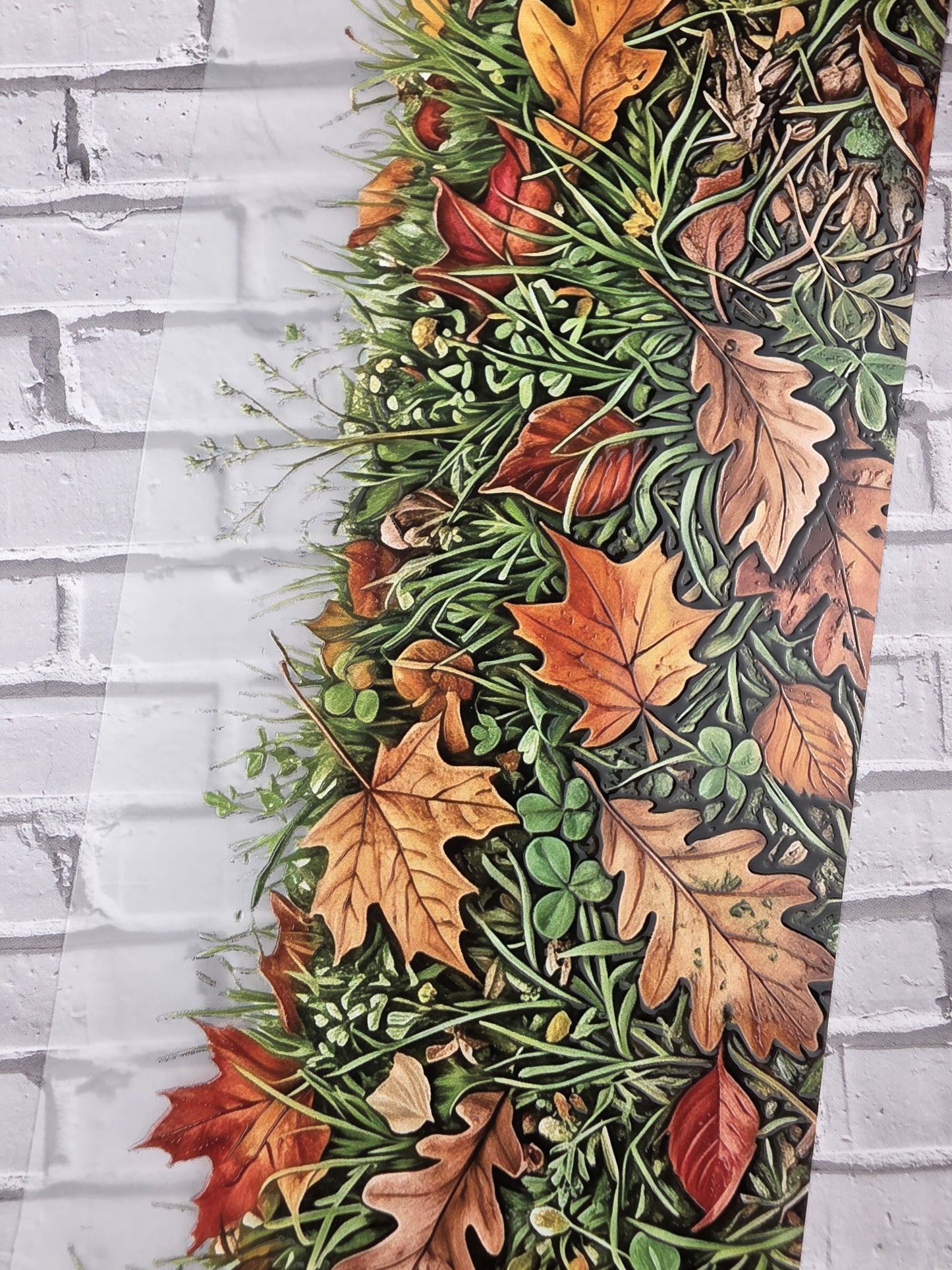 PET Tape 3D Stickerband Autumn Grass Border 7cm x 1,50m