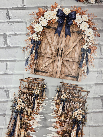 PET Tape 3D Stickerband Rustic Barn Wedding 7cm x 1,50m