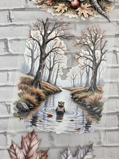 PET Tape 3D Stickerband Autumn Quiet Wanderlust 7cm x 1,50m