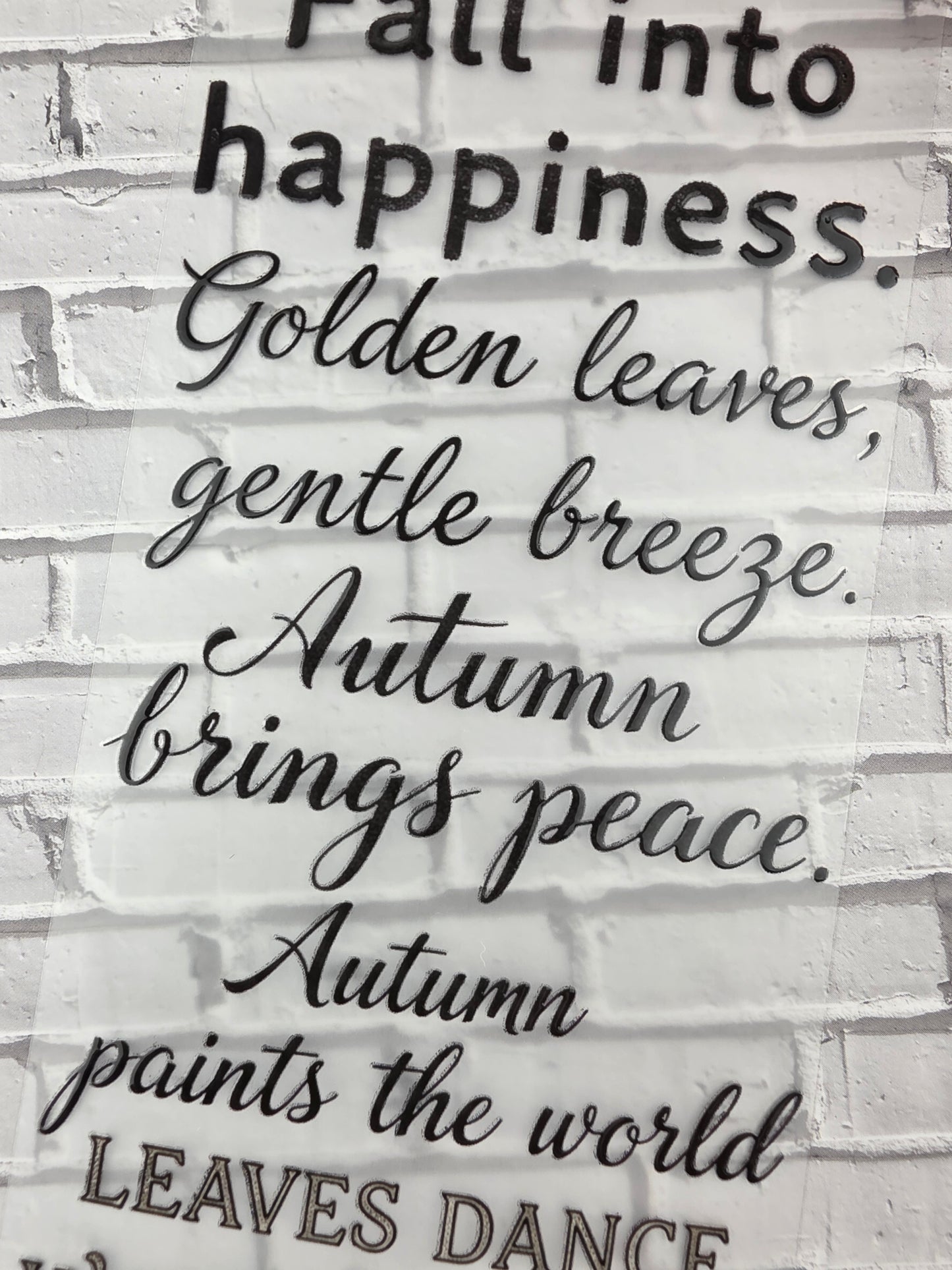 PET Tape 3D Stickerband Autumn Quotes 7cm x 1,50m