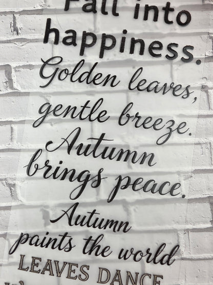 PET Tape 3D Stickerband Autumn Quotes 7cm x 1,50m