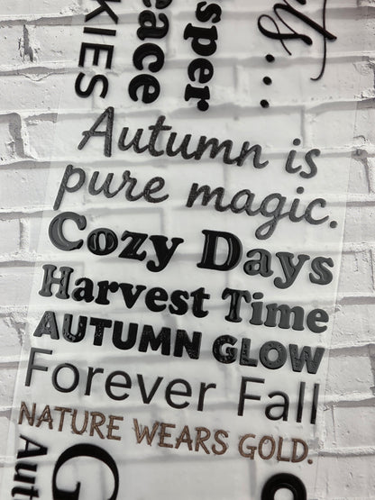 PET Tape 3D Stickerband Autumn Quotes 7cm x 1,50m