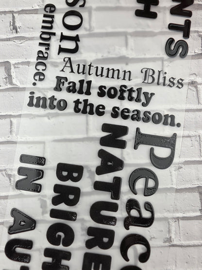 PET Tape 3D Stickerband Autumn Quotes 7cm x 1,50m