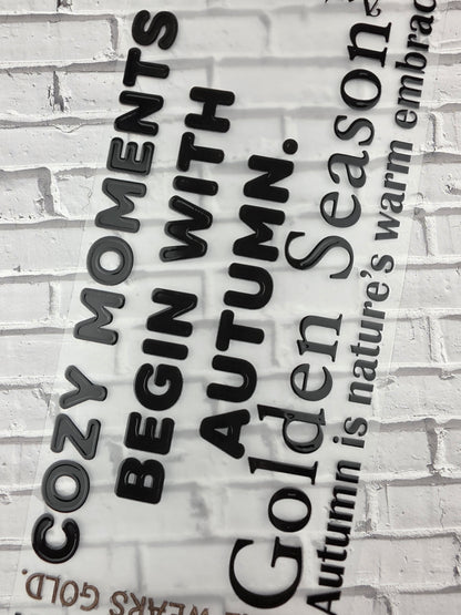 PET Tape 3D Stickerband Autumn Quotes 7cm x 1,50m