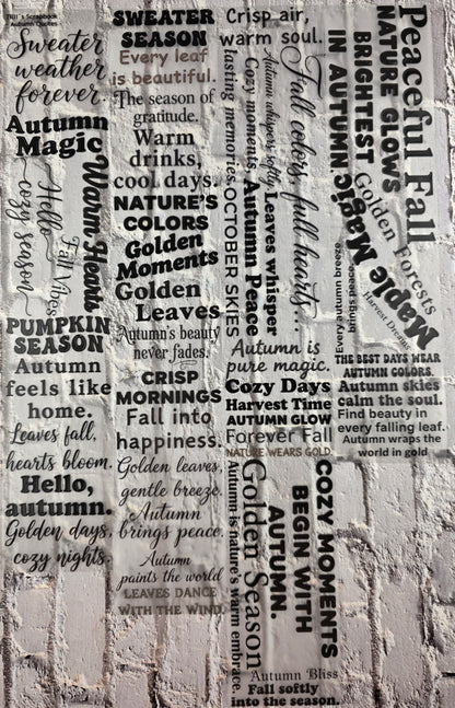 PET Tape 3D Stickerband Autumn Quotes 7cm x 1,50m