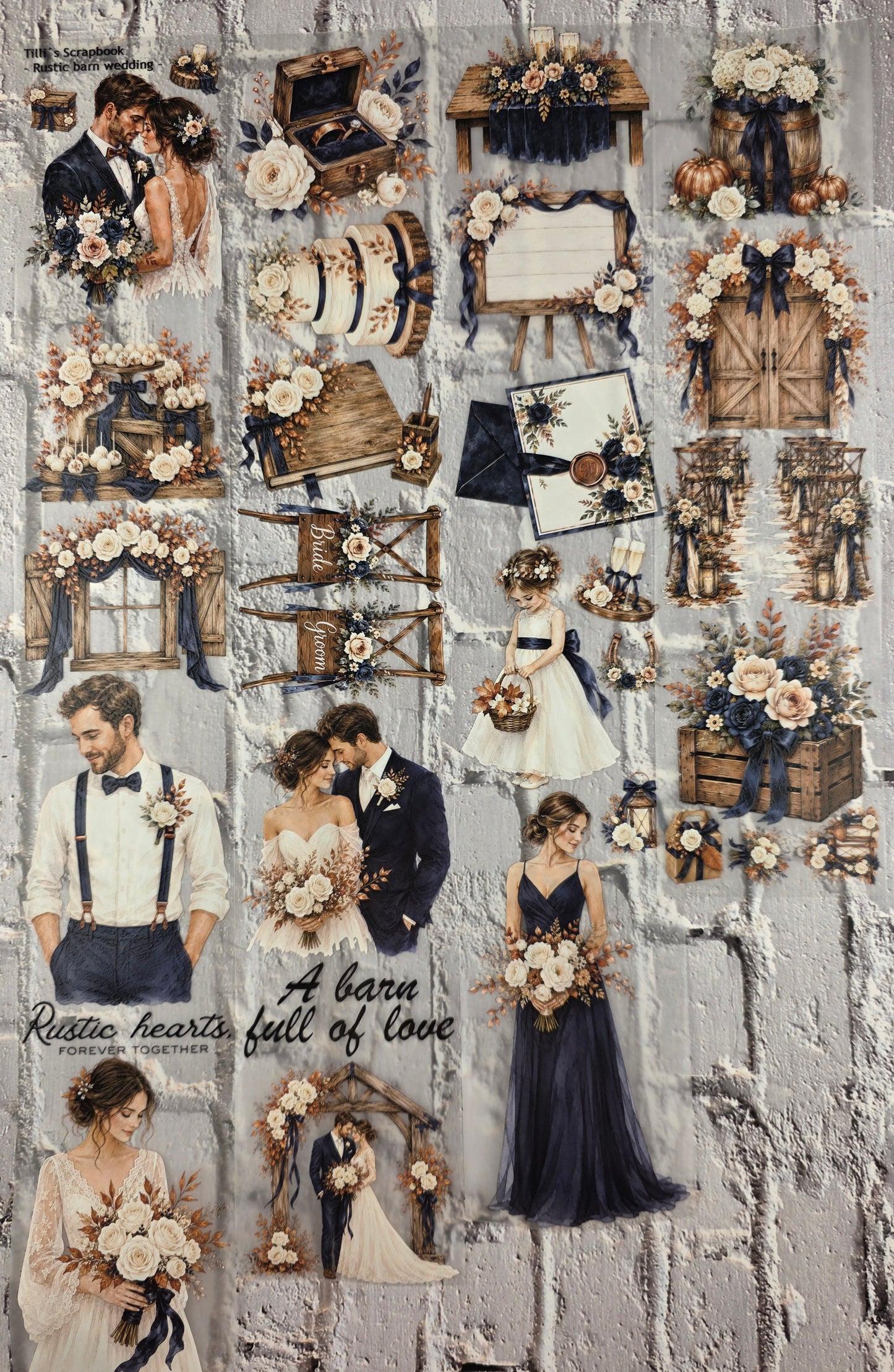 PET Tape 3D Stickerband Rustic Barn Wedding 7cm x 1,50m