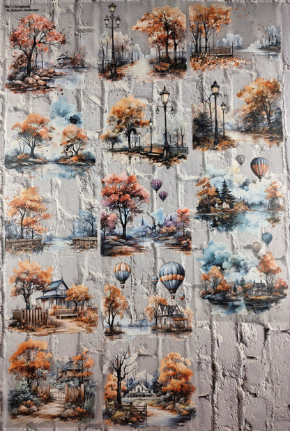 PET Tape XL 3D Stickerband Autumn Landscape 12cm x 1,50m