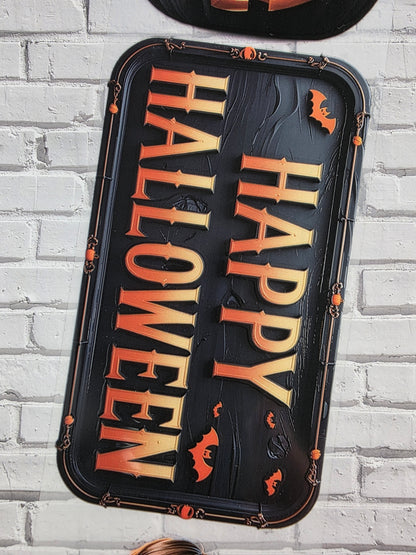 PET Tape Sticker Halloween orange/black 7cm x 1.50m