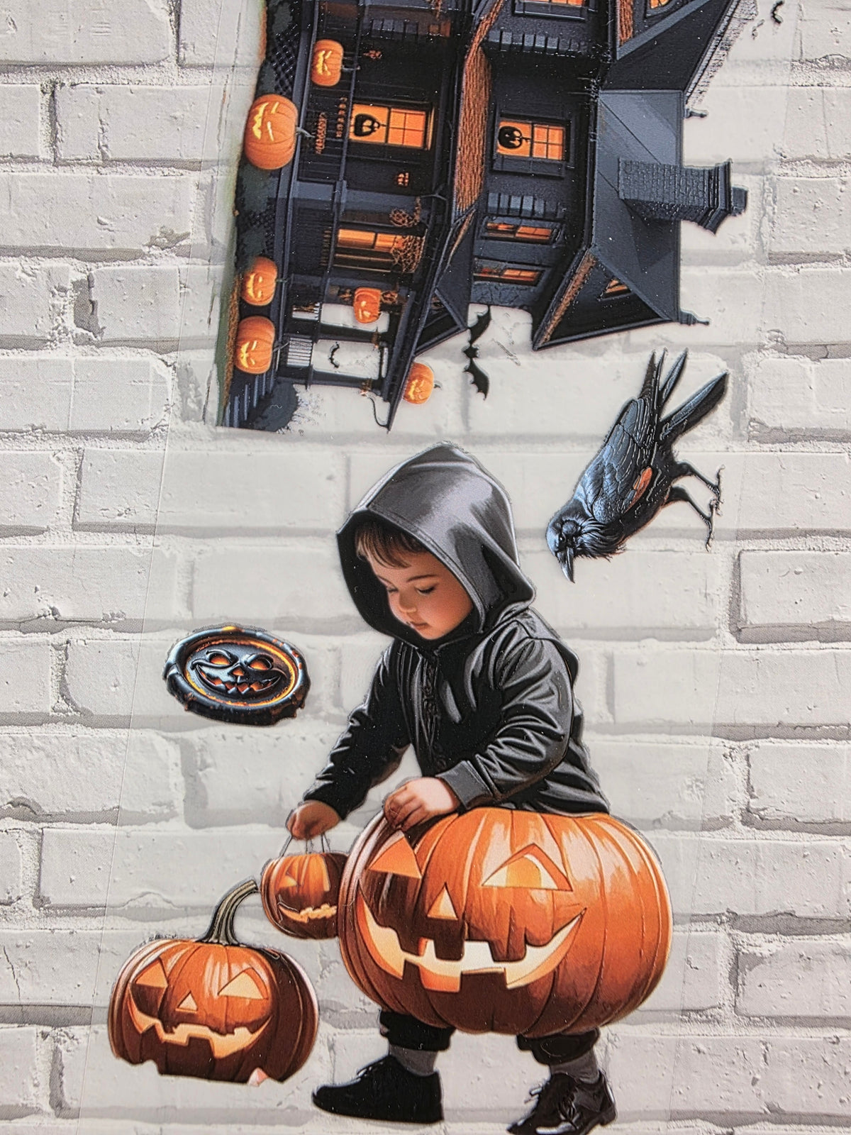 PET Tape Sticker Halloween orange/black 7cm x 1.50m