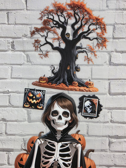 PET Tape Sticker Halloween orange/black 7cm x 1.50m