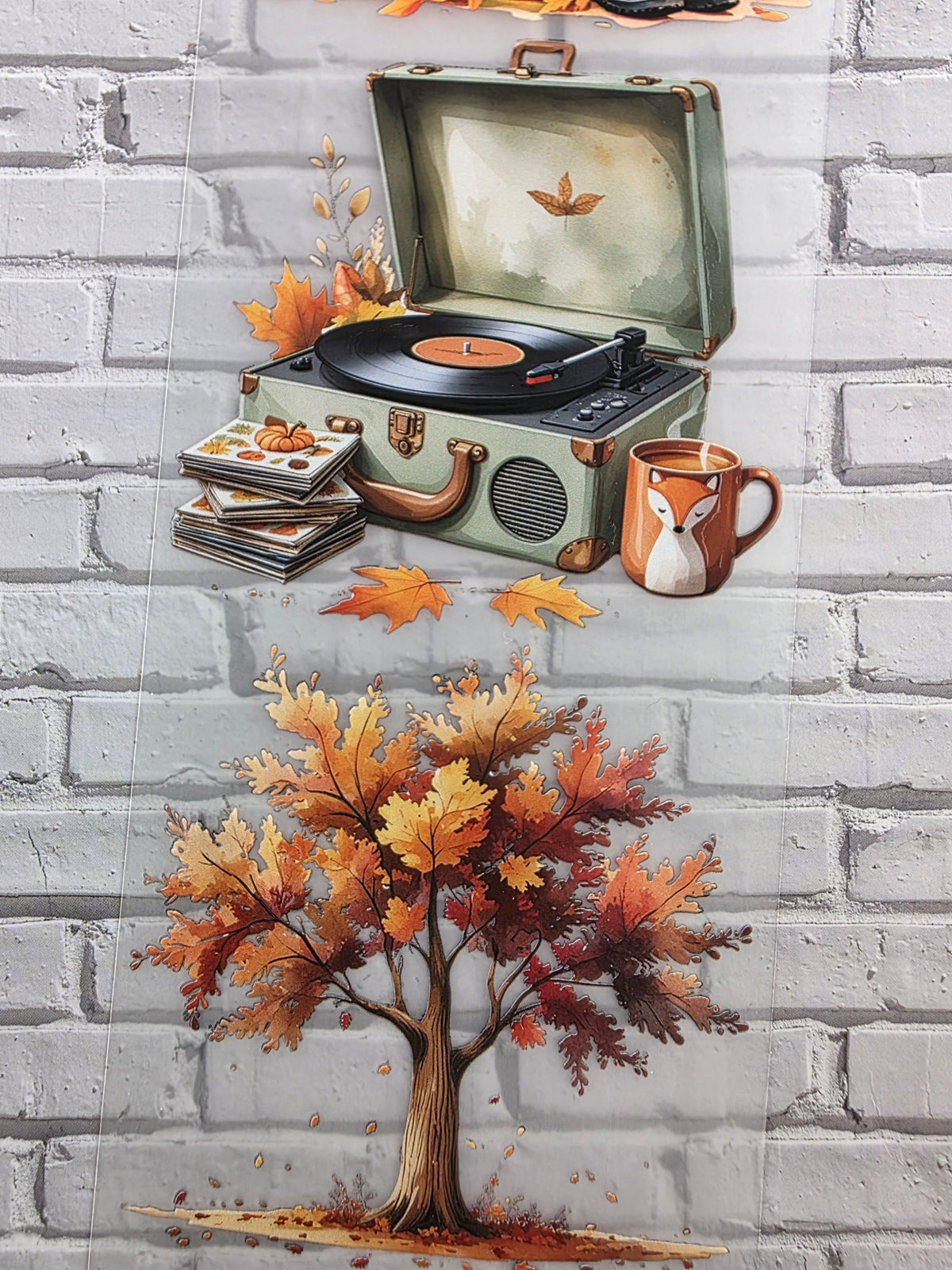 PET Tape matt 3D Stickerband Retro Autumn 7cm x 1,50m