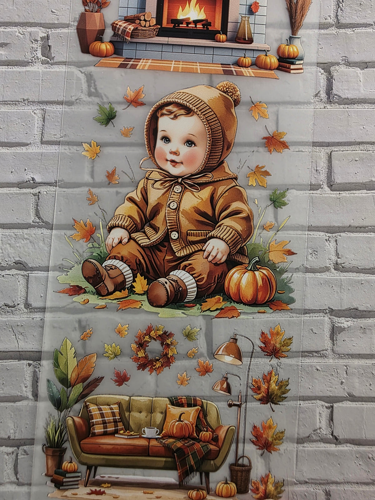 PET Tape matt 3D Stickerband Retro Autumn 7cm x 1,50m