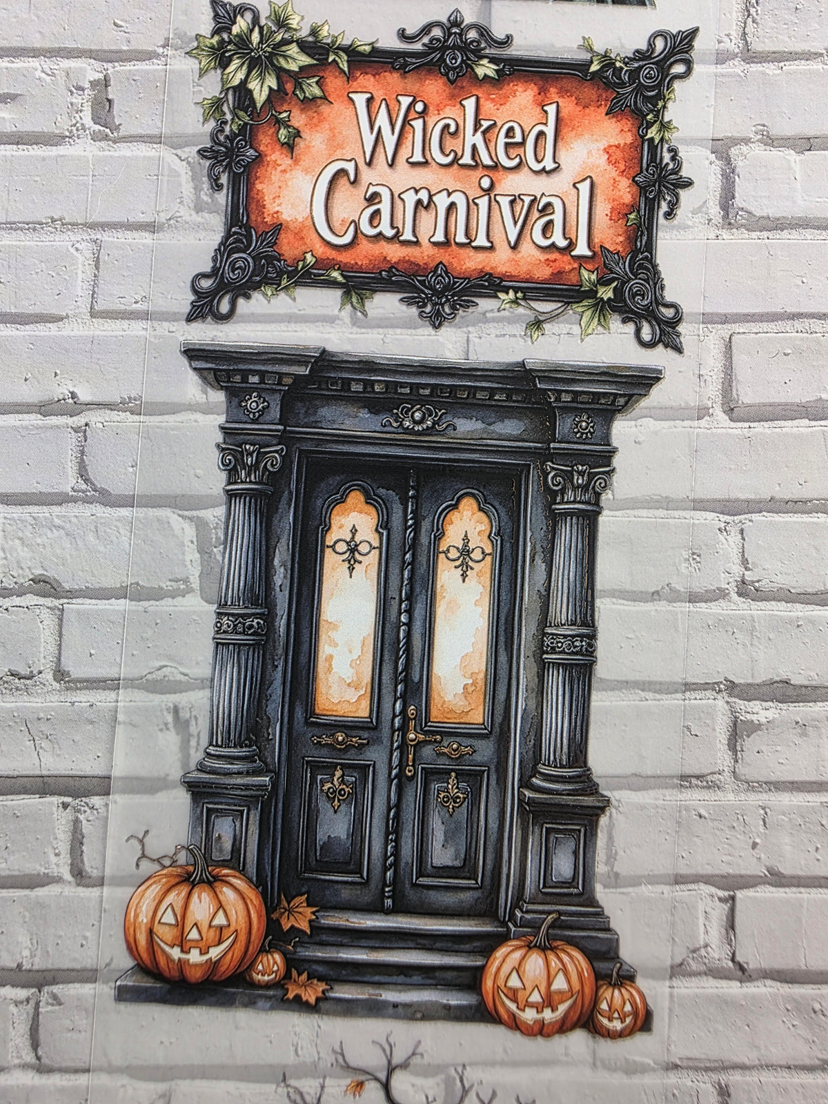PET Tape matt 3D Stickerband Wicked Pumpkin Carnival 7cm x 1,50m