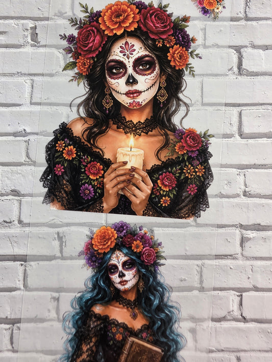 PET Tape matt 3D Stickerband Dias de los muertos 7cm x 1,50m
