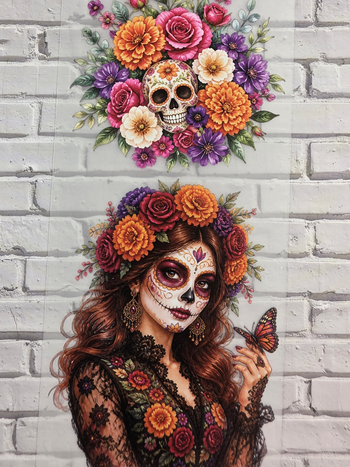 PET Tape matt 3D Stickerband Dias de los muertos 7cm x 1,50m