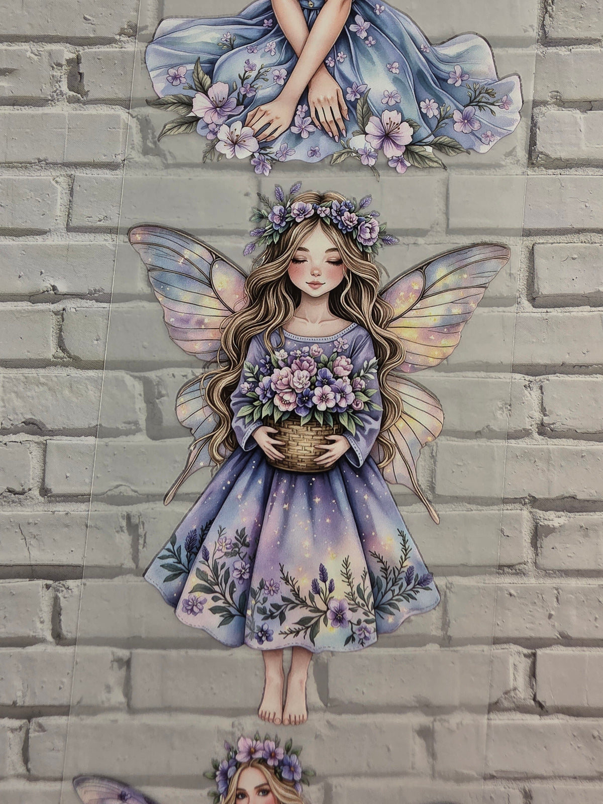 PET Tape matt 3D Stickerband Enchanted Garden Fairies 7cm x 1,50m