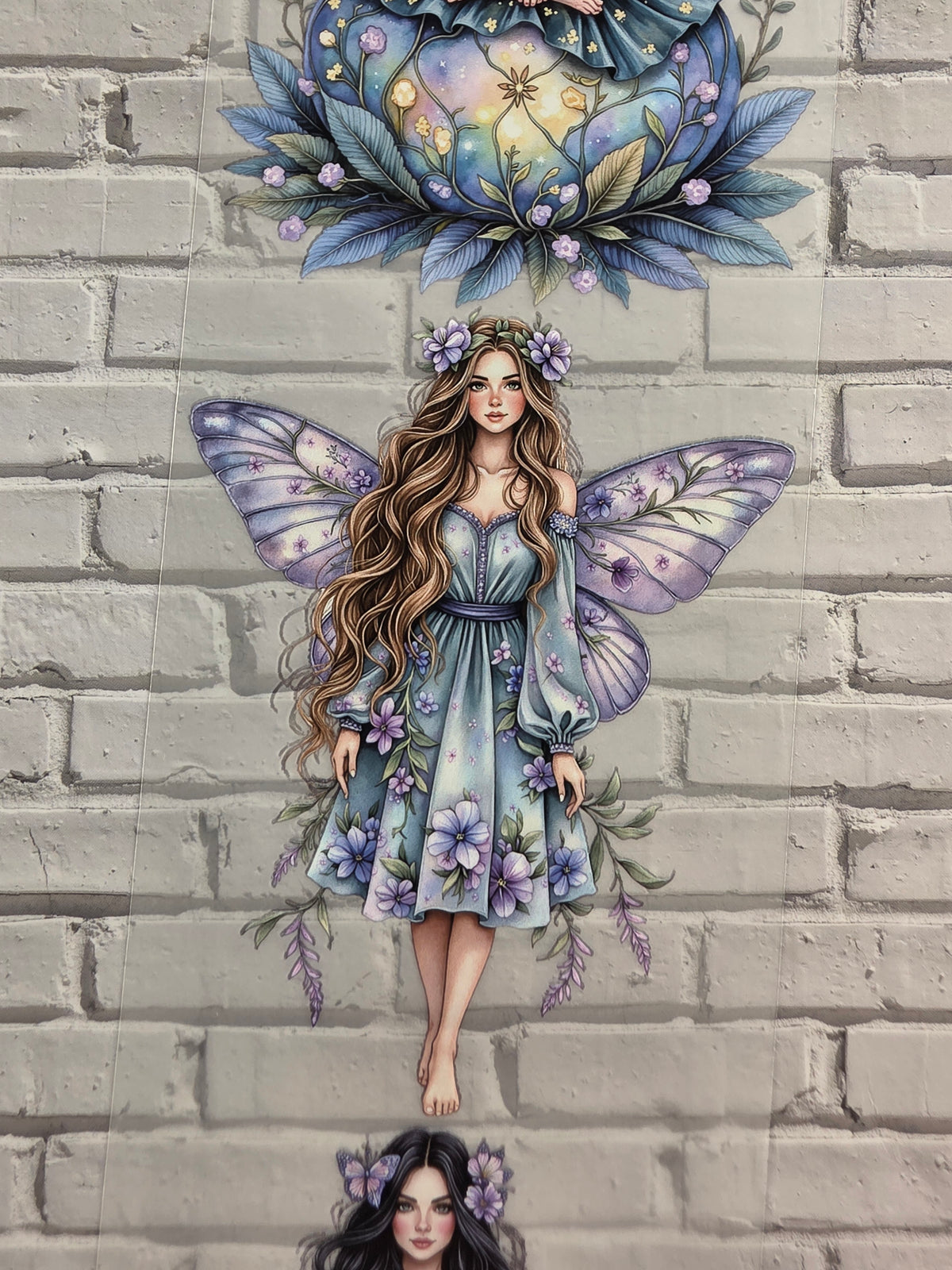 PET Tape matt 3D Stickerband Enchanted Garden Fairies 7cm x 1,50m