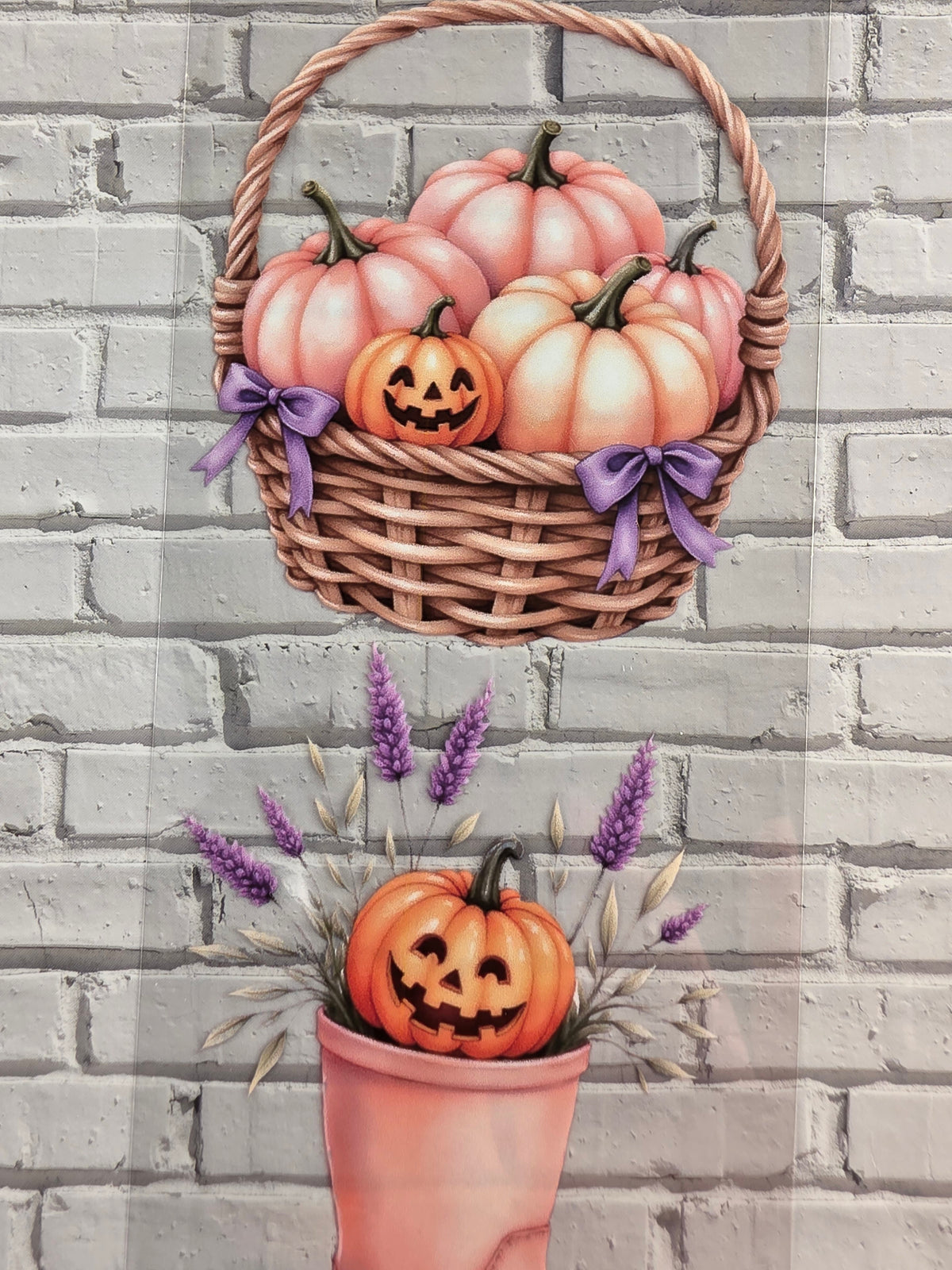 PET Tape clear 3D Stickerband Pumpkin Moonlit 7cm x 2,00m