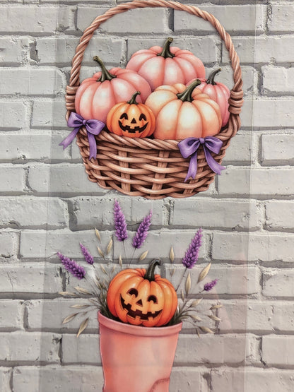 PET Tape clear 3D Stickerband Pumpkin Moonlit 7cm x 2,00m