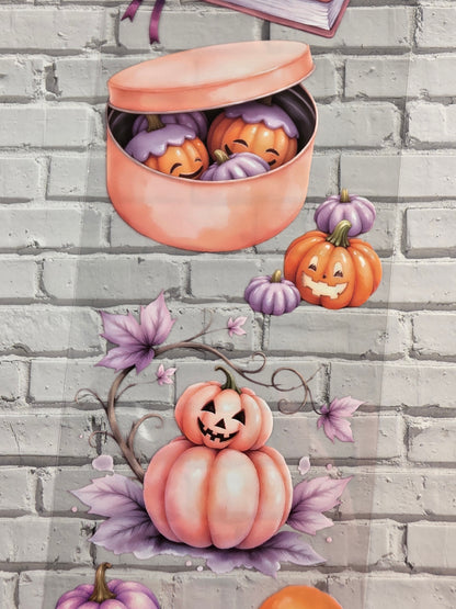 PET Tape clear 3D Stickerband Pumpkin Moonlit 7cm x 2,00m