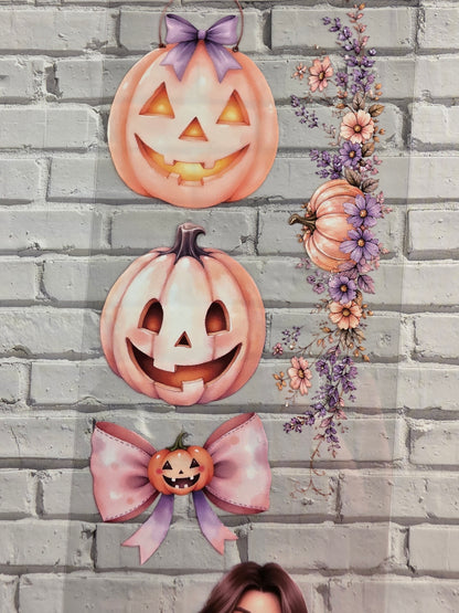 PET Tape clear 3D Stickerband Pumpkin Moonlit 7cm x 2,00m