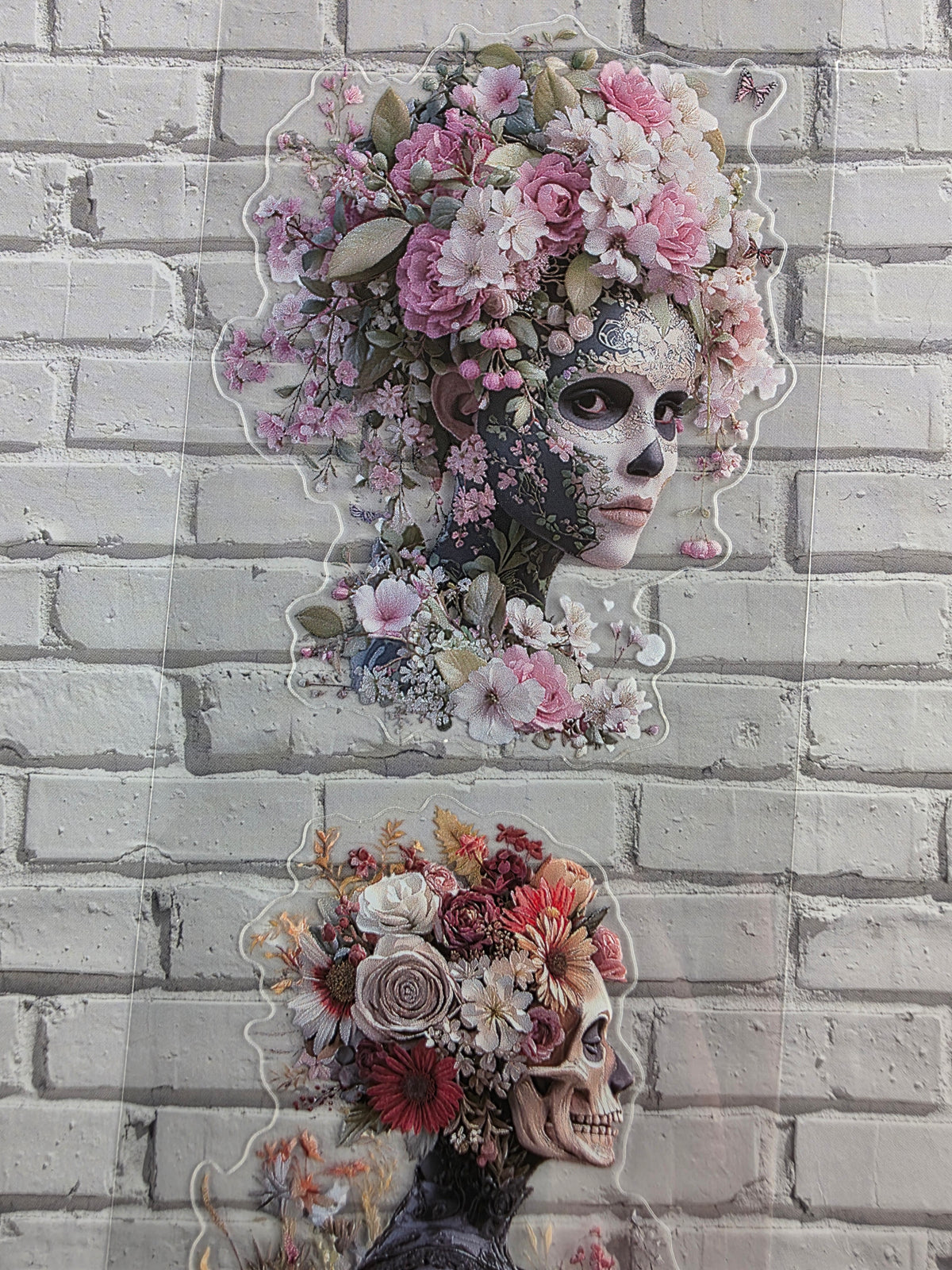 PET Tape clear PRE-CUT 3D Stickerband Flower Zombie 7cm x 2,00m