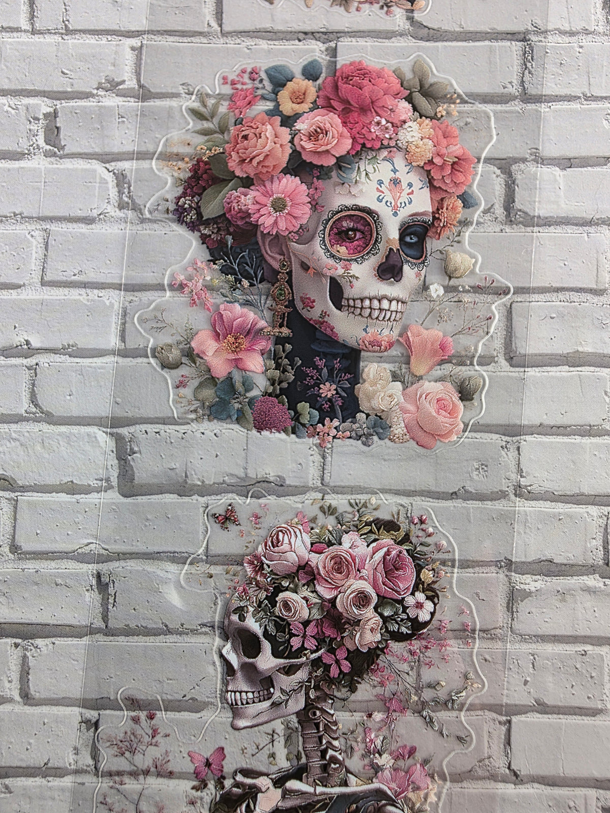 PET Tape clear PRE-CUT 3D Stickerband Flower Zombie 7cm x 2,00m