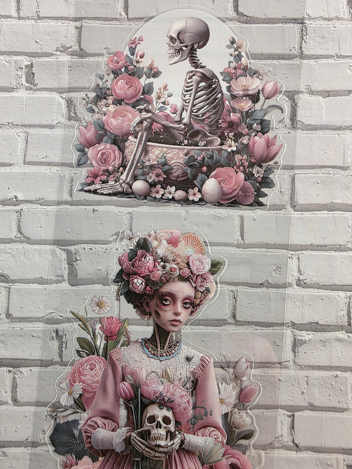 PET Tape clear PRE-CUT 3D Stickerband Flower Zombie 7cm x 2,00m
