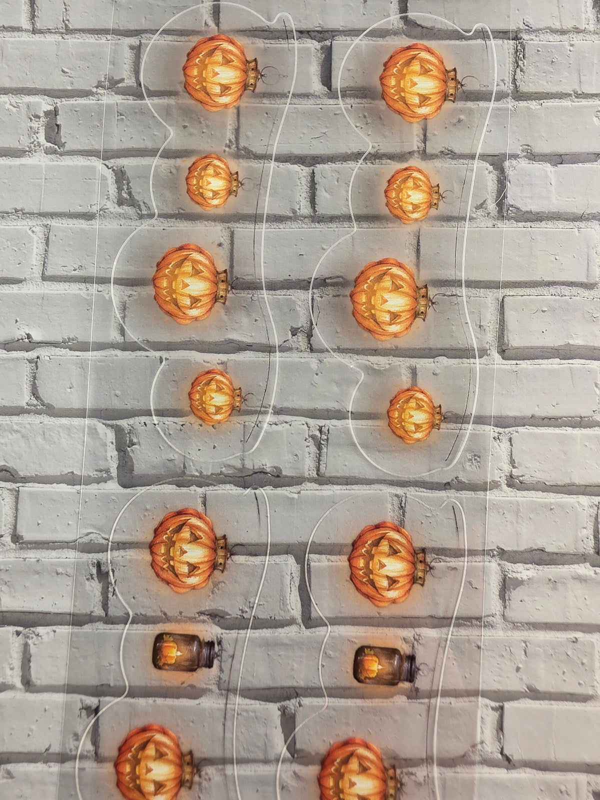 PET Tape clear PRE-CUT 3D Stickerband Halloween String Lights 7cm x 2,00m