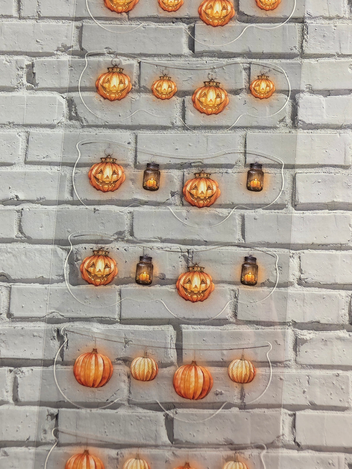PET Tape clear PRE-CUT 3D Stickerband Halloween String Lights 7cm x 2,00m