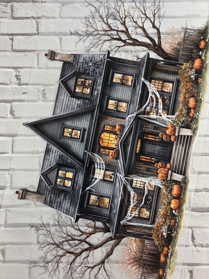 XL PET Tape matt 3D Stickerband Halloween Houses 12cm x 1,50m