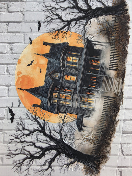 XL PET Tape matt 3D Stickerband Halloween Houses 12cm x 1,50m