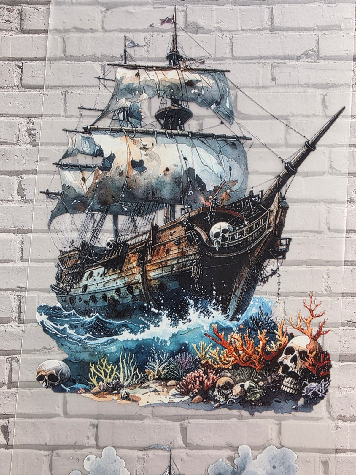 XL PET Tape matt 3D Stickerband Cursed by the sea 12cm x 1,50m
