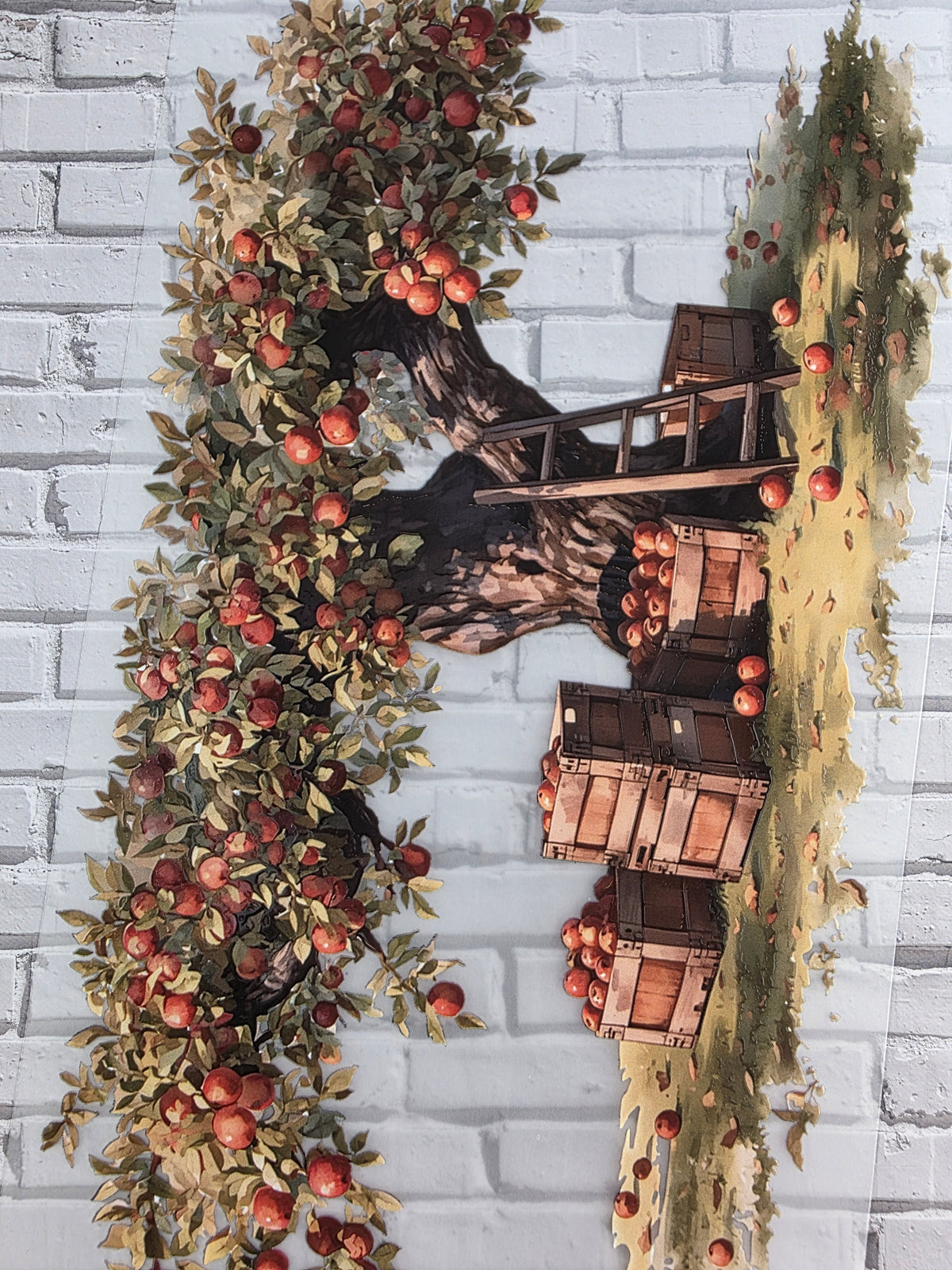 XL PET Tape matt 3D Stickerband Apple Harvest backgrounds 12cm x 1,50m