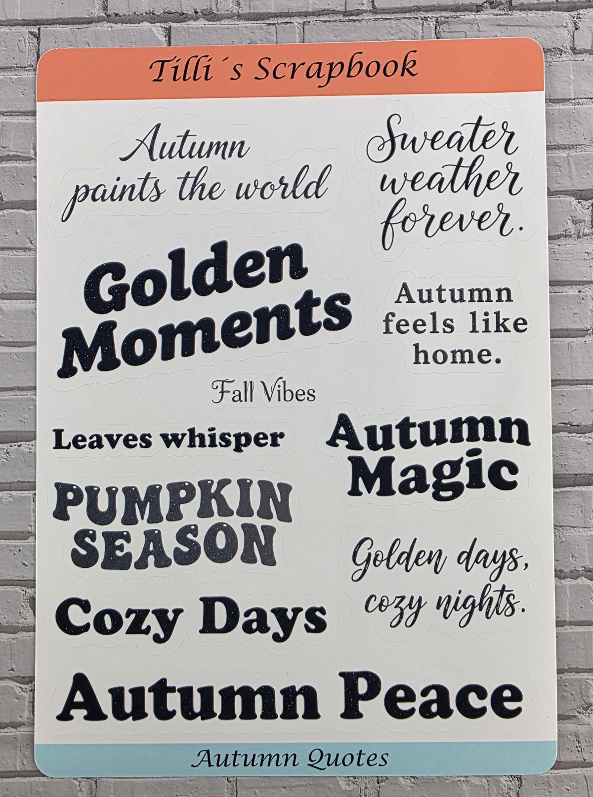 2er Set Sticker Sheet "Autumn Quotes"