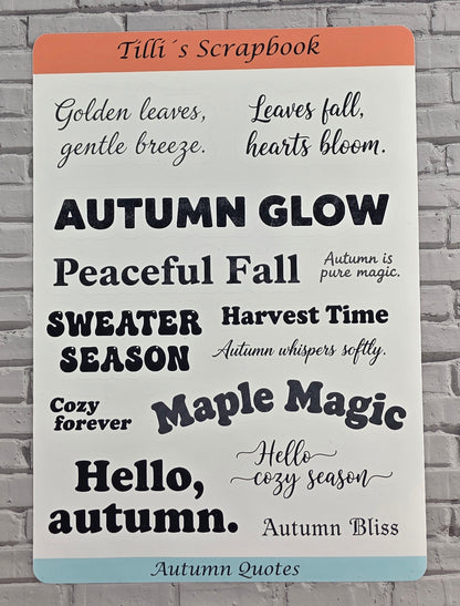 2er Set Sticker Sheet "Autumn Quotes"