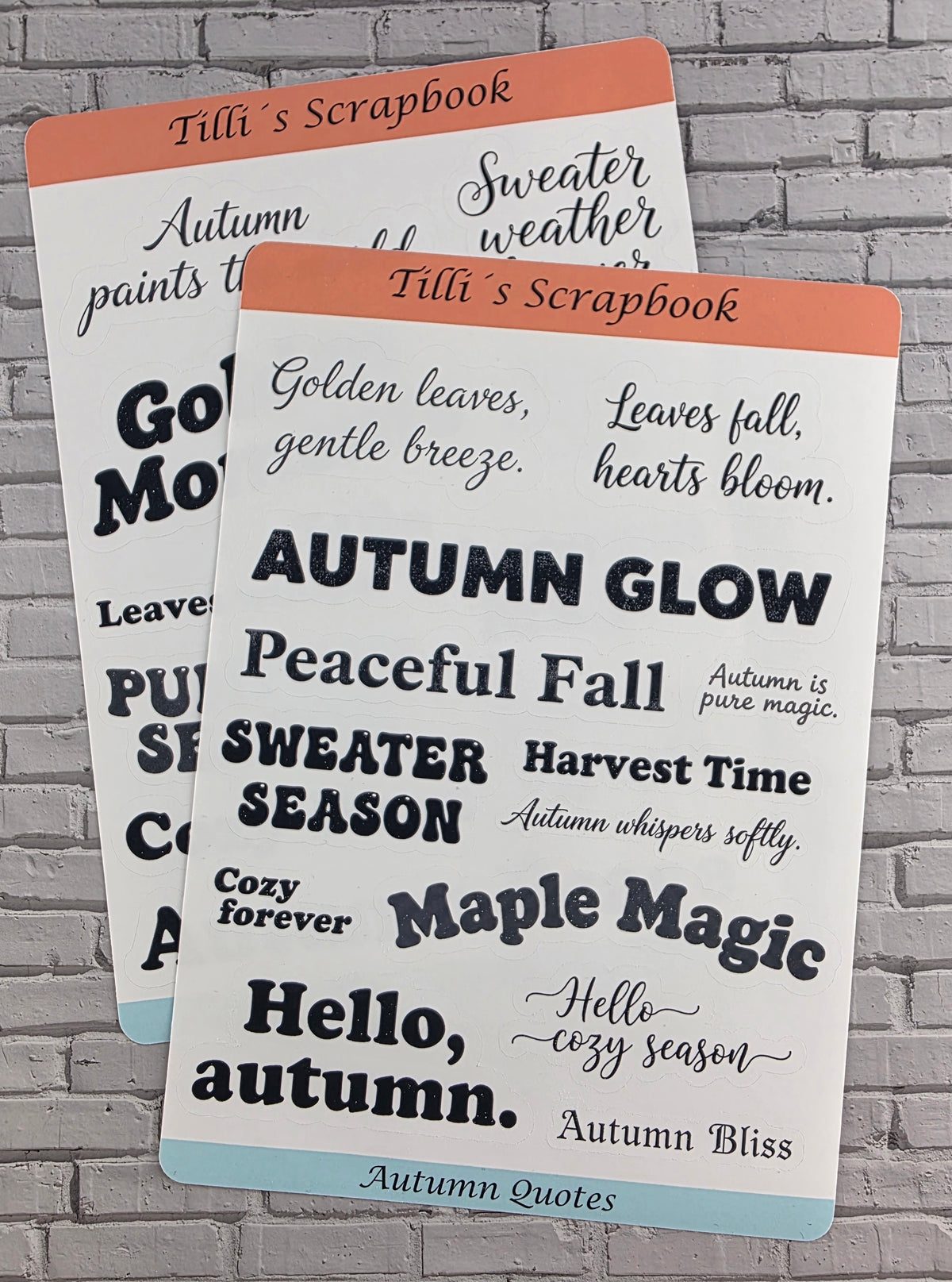 2er Set Sticker Sheet "Autumn Quotes"