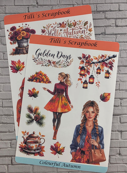 2er Set Sticker Sheet "Colourful Autumn"