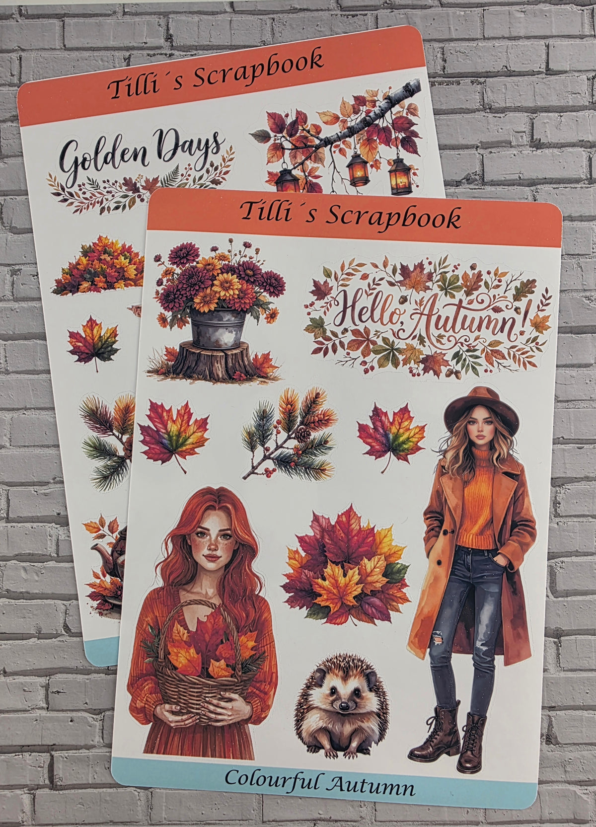 2er Set Sticker Sheet "Colourful Autumn"