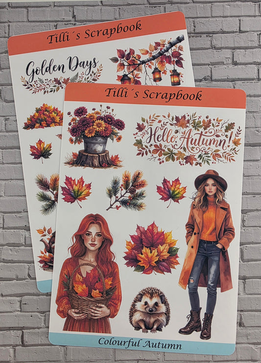 2er Set Sticker Sheet "Colourful Autumn"