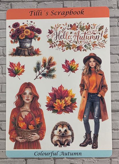 2er Set Sticker Sheet "Colourful Autumn"