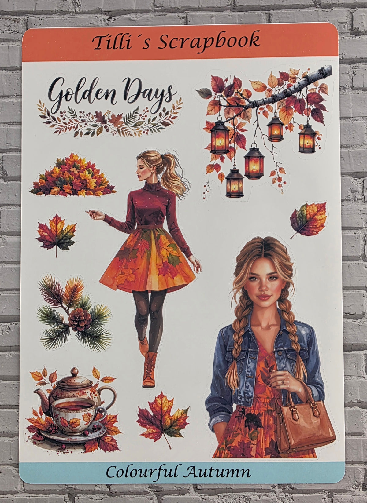 2er Set Sticker Sheet "Colourful Autumn"