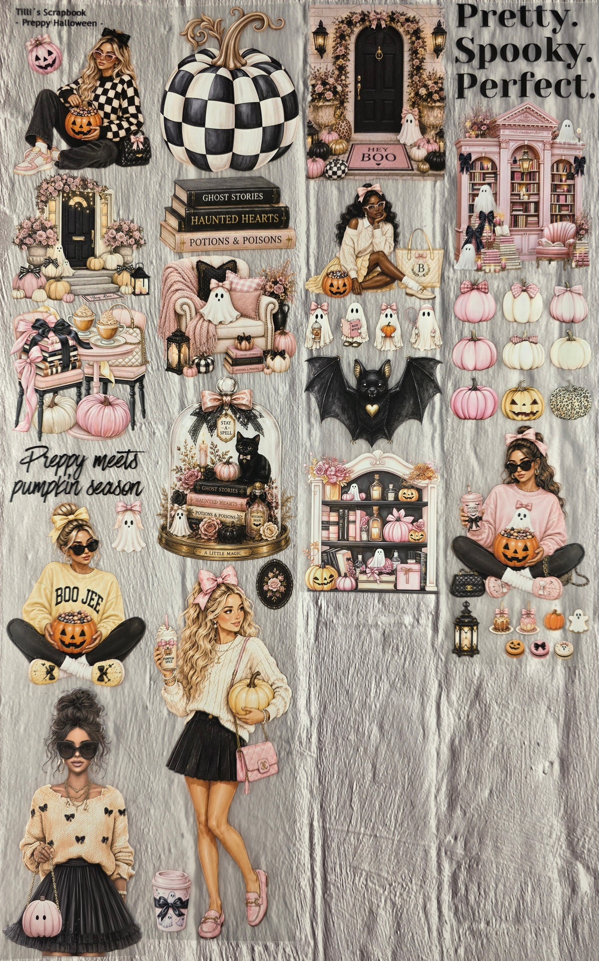PET Tape matt 3D Stickerband Preppy Halloween 7cm x 1,50m