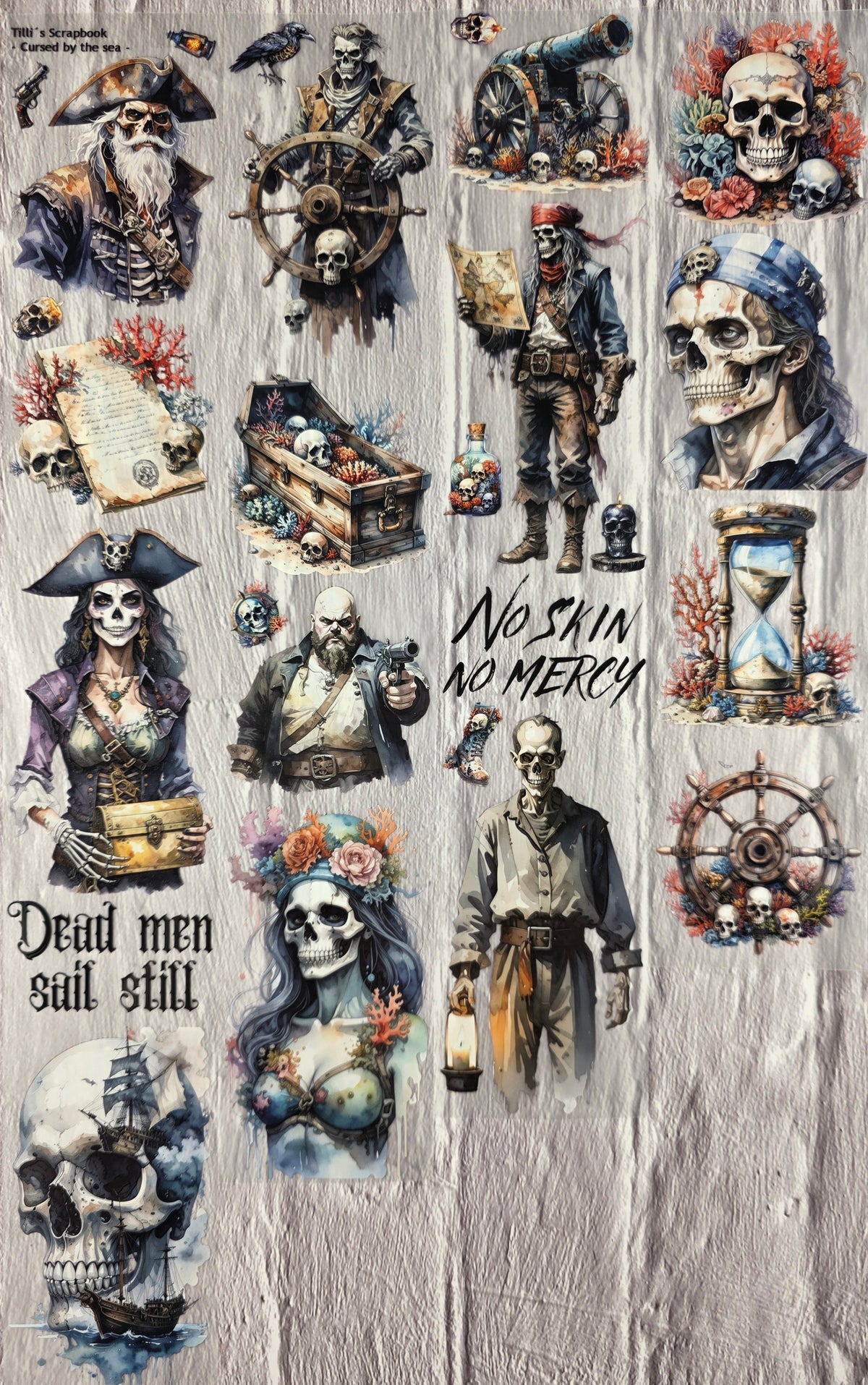 PET Tape matt 3D Stickerband Cursed by the sea 7cm x 1,50m