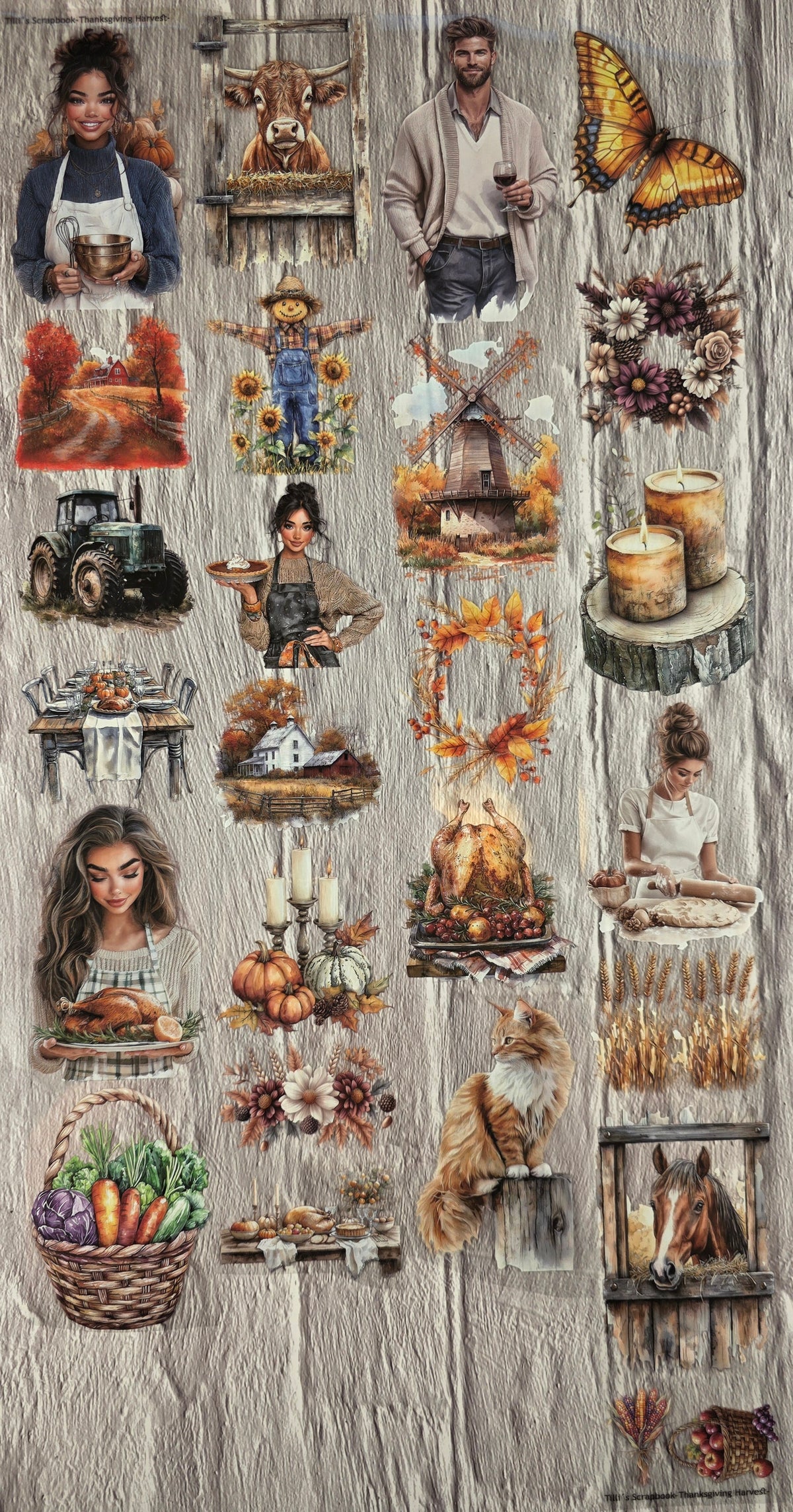 PET Tape clear 3D Stickerband Thanksgiving Harvest 7cm x 2,00m