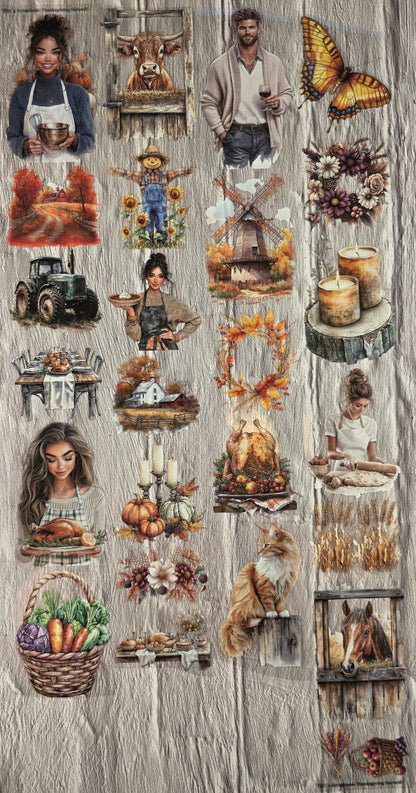PET Tape clear 3D Stickerband Thanksgiving Harvest 7cm x 2,00m