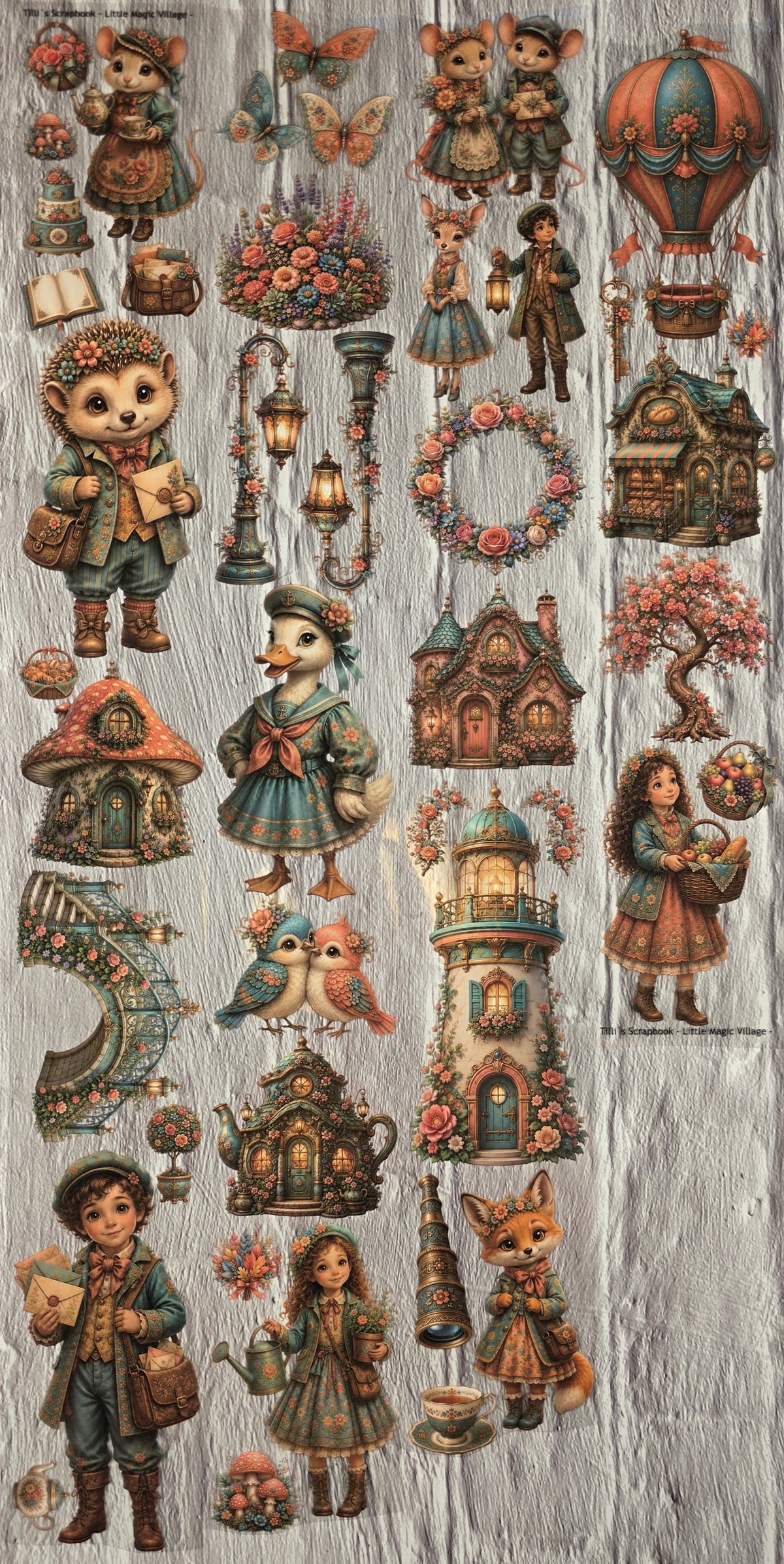 PET Tape clear 3D Stickerband Little Magic Village 7cm x 2,00m